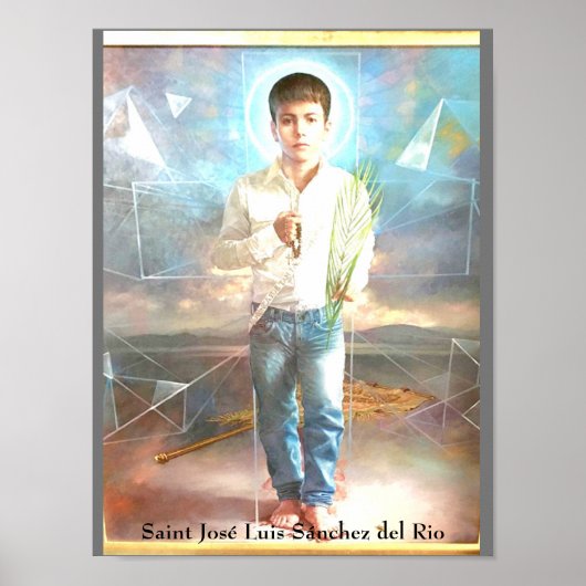 Poster Carte Saint José Luis Sánchez del Rio (Devant)