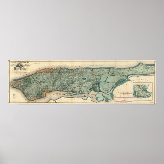 Poster Carte sanitaire et topographique de New York (Devant)