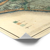 Poster Carte sanitaire et topographique de New York (Coin)