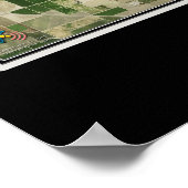 Poster Carte satellite Bakersfield California (Coin)