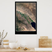 Poster Carte satellite Coachella Valley California (Cuisine)