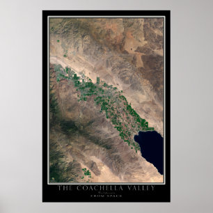 Poster Carte satellite Coachella Valley California