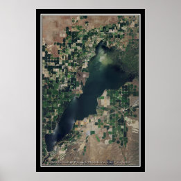 Poster Carte satellite de American Falls Lake Idaho