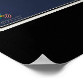 Poster Carte satellite de Bellingham Washington (Coin)