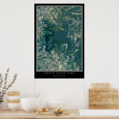 Poster Carte satellite de Green River Lake Kentucky (Cuisine)