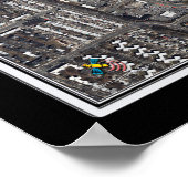 Poster Carte satellite de l'aéroport de LaGuardia New Yor (Coin)