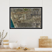 Poster Carte satellite de l'aéroport international de Los (Cuisine)