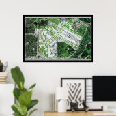 Poster Carte satellite de l'aéroport international de Min (Bureau à domicile)