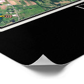 Poster Carte satellite de l'affiche du lac Deep Creek Mar (Coin)