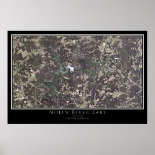 Poster Carte satellite de l'affiche du lac Nolin River Ke