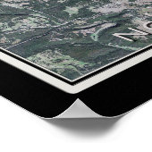 Poster Carte satellite de l'affiche du lac Norfork Arkans (Coin)