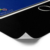 Poster Carte satellite de l'île d'Okinawa Japon (Coin)