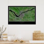 Poster Carte satellite de l'Ontario Ottawa (Cuisine)