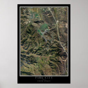 Poster Carte satellite de Park City Utah