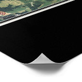 Poster Carte satellite de Patoka Lake Indiana (Coin)