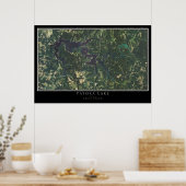 Poster Carte satellite de Patoka Lake Indiana (Cuisine)