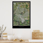 Poster Carte satellite de Salinas California (Cuisine)