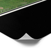 Poster Carte satellite des Grands Lacs (Coin)