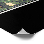 Poster Carte satellite du lac de Berlin Ohio (Coin)