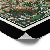 Poster Carte satellite du lac Eufaula Oklahoma (Coin)