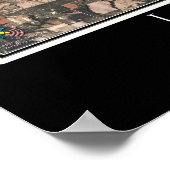 Poster Carte satellite du lac Shelbyville Illinois (Coin)