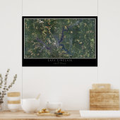 Poster Carte satellite du lac Sinclair Géorgie (Cuisine)