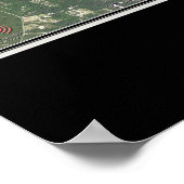 Poster Carte satellite du lac Talquin en Floride (Coin)