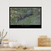 Poster Carte satellite du lac Talquin en Floride (Cuisine)