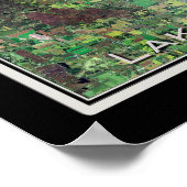 Poster Carte satellite du lac Winnebago Wisconsin (Coin)