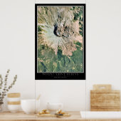 Poster Carte satellite du Monument national du Mont Saint (Cuisine)