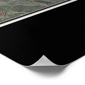 Poster Carte satellite du parc national de Yosemite en Ca (Coin)