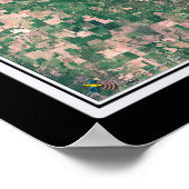 Poster Carte satellite Harry Truman Lake Missouri (Coin)