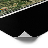 Poster Carte satellite Morgan Hill California (Coin)