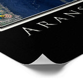 Poster Carte satellite Port Aransas Texas (Coin)