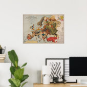 Poster Carte satirique vintage (Bureau à domicile)