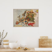 Poster Carte satirique vintage (Cuisine)