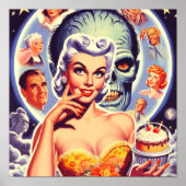 Poster Carte Sci-Fi rétro (Devant)