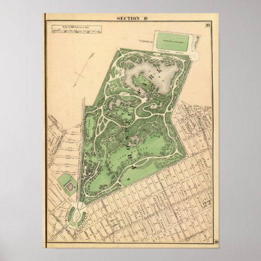 Poster Carte Sec 10 Brooklyn (Devant)