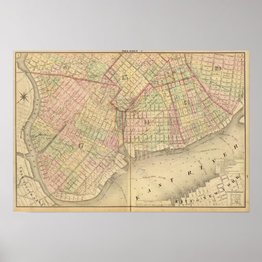 Poster Carte Sec 1 Brooklyn (Devant)