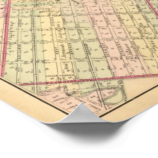 Poster Carte Sec 5 Brooklyn (Coin)