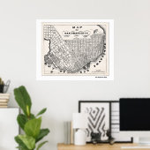 Poster Carte SF de 1854 (Bureau à domicile)