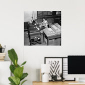 Poster Carte Shuffler : 1937 (Bureau à domicile)