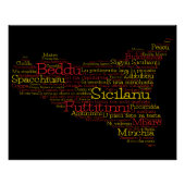 Poster Carte SicileRY (Devant)