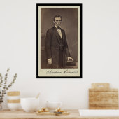 Poster Carte Signée Abraham Lincoln 1860 (Cuisine)