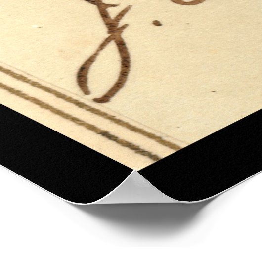 Poster Carte signée du président James Garfield 1861 (Coin)