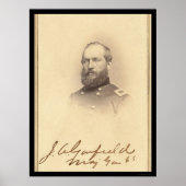 Poster Carte signée du président James Garfield 1861 (Devant)
