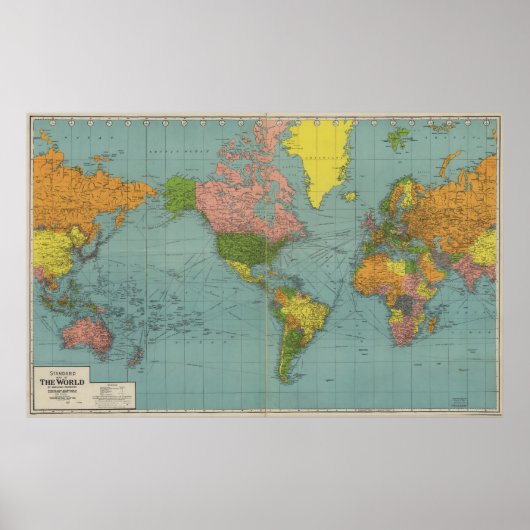 Poster Carte standard du monde (1942) (Devant)