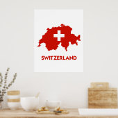 POSTER CARTE SUISSE (Cuisine)