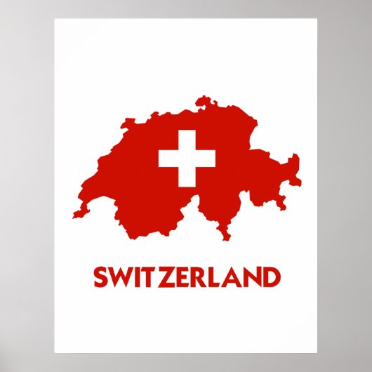 POSTER CARTE SUISSE (Devant)