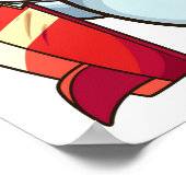 Poster Carte surf requin (Coin)